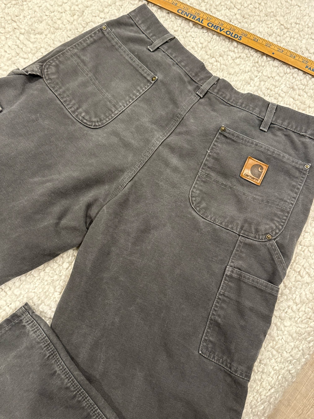Vintage Carhartt B136 Double Knee Work Pants 38x30 CGR Charcoal Grey
